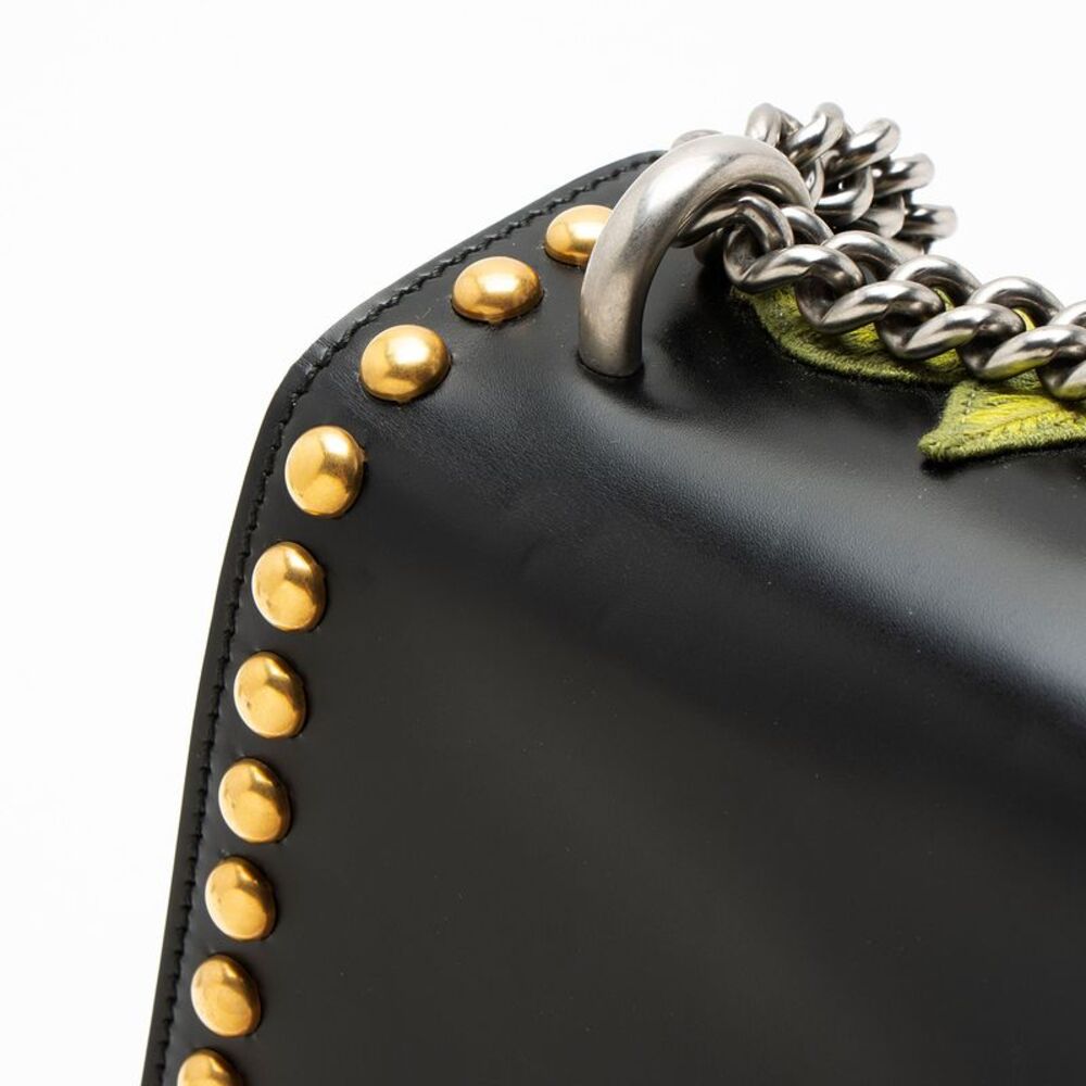Gucci Leather Embroidered Studded Blind for Love Dionysus Small Shoulder Bag - Picture 13 of 16